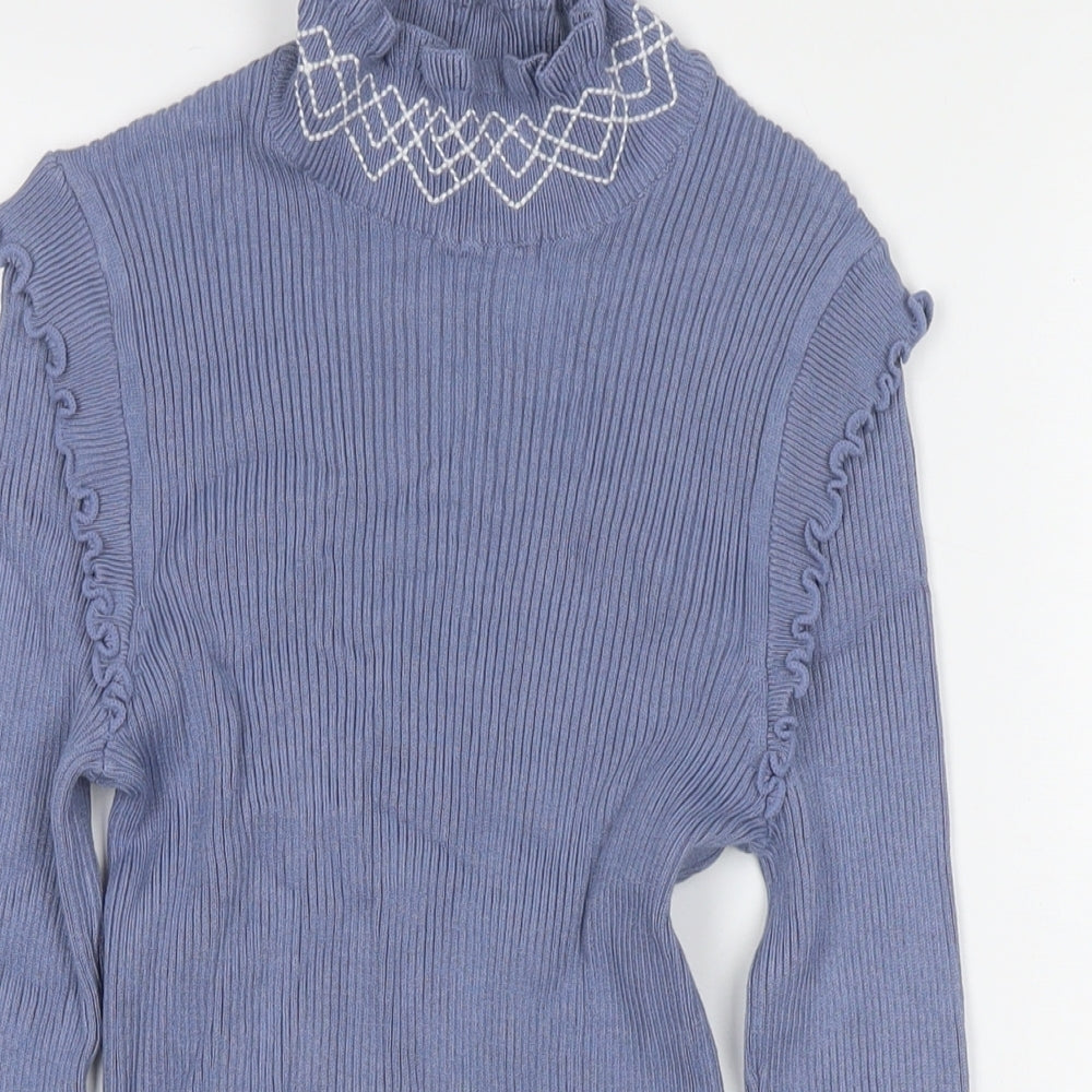 Womens UK Size 10 River Island Blue Pullover Jumper