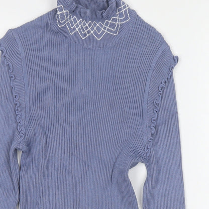 Womens UK Size 10 River Island Blue Pullover Jumper