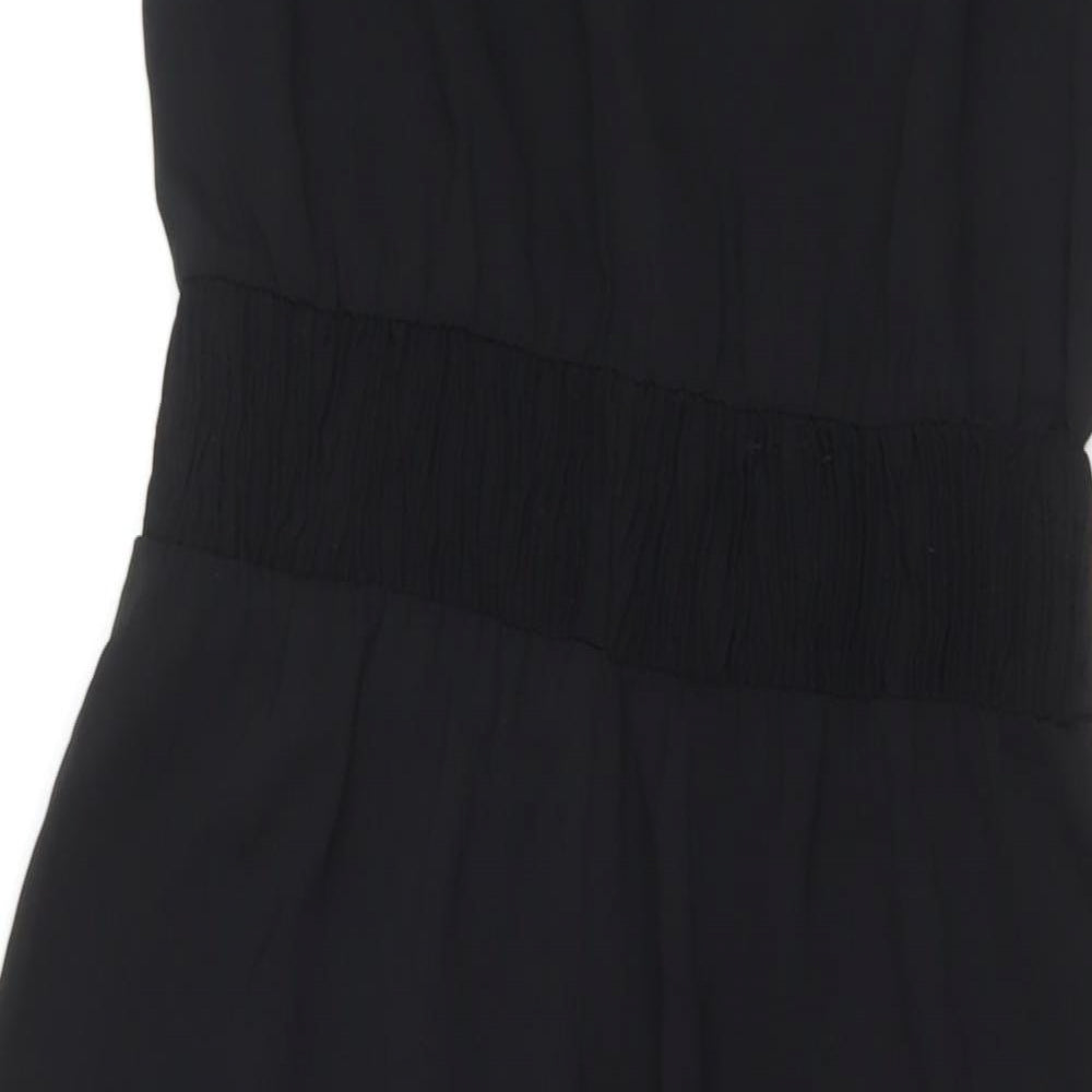 Friends Like These Womens Black Polyester Maxi Size 12 V-Neck Pullover - Side Slit(s)