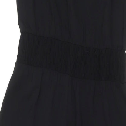 Friends Like These Womens Black Polyester Maxi Size 12 V-Neck Pullover - Side Slit(s)