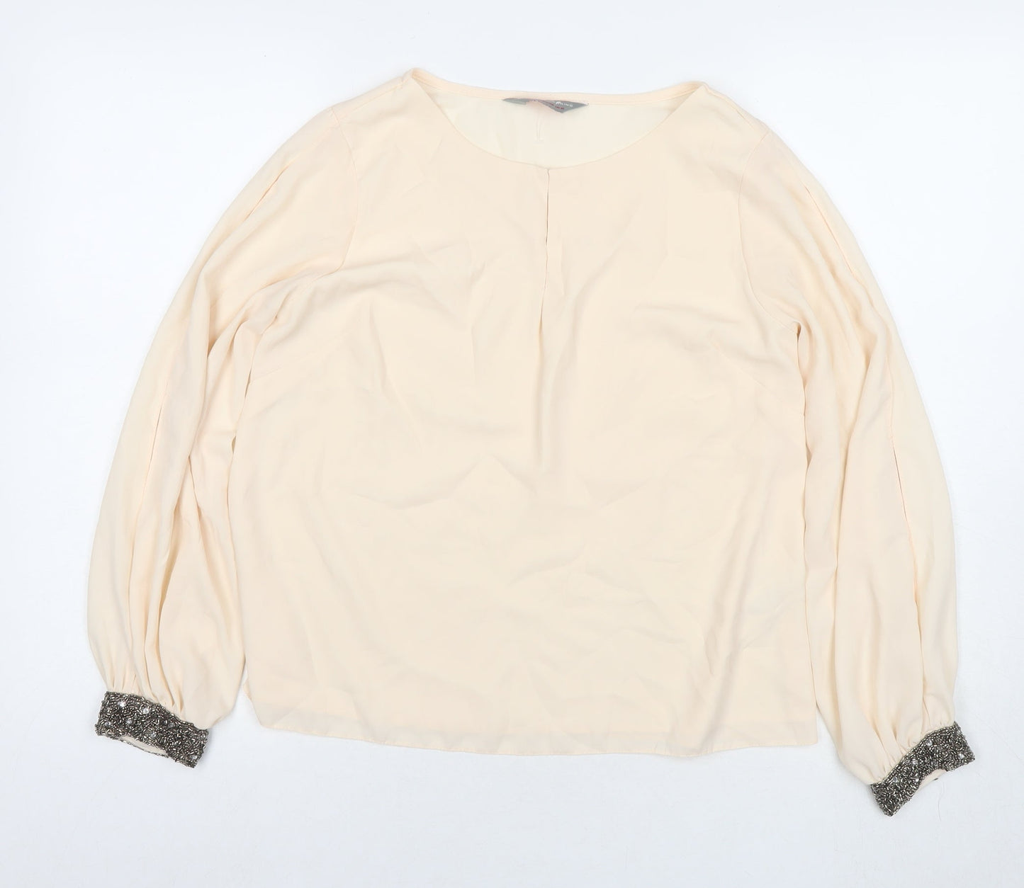 Womens UK Size 10 Dorothy Perkins Ivory Basic Blouse