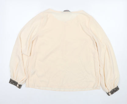 Womens UK Size 10 Dorothy Perkins Ivory Basic Blouse