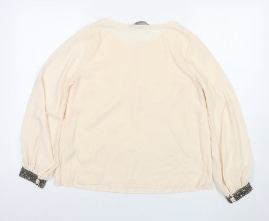 Womens UK Size 10 Dorothy Perkins Ivory Basic Blouse