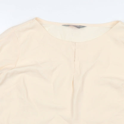 Womens UK Size 10 Dorothy Perkins Ivory Basic Blouse