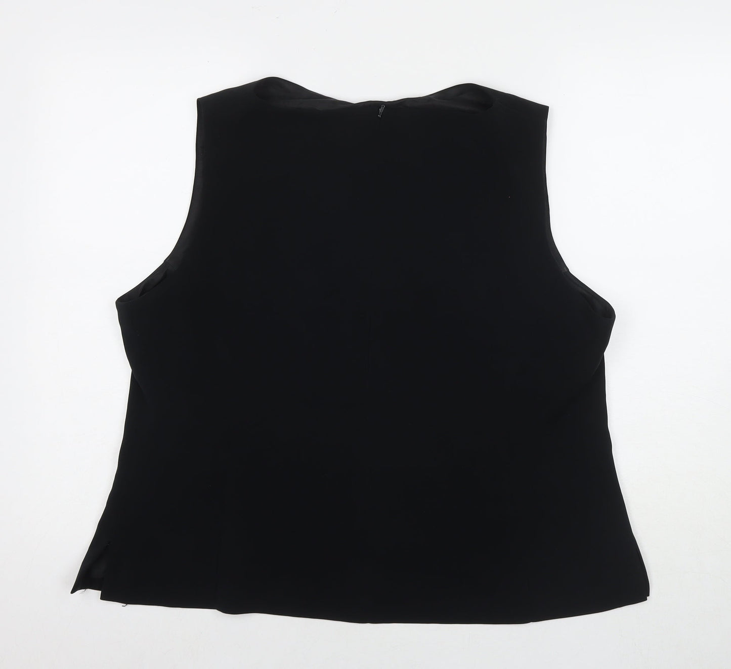 Womens UK Size 22 St Michael Black Basic Tank