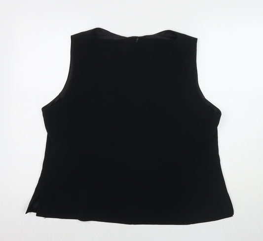 Womens UK Size 22 St Michael Black Basic Tank