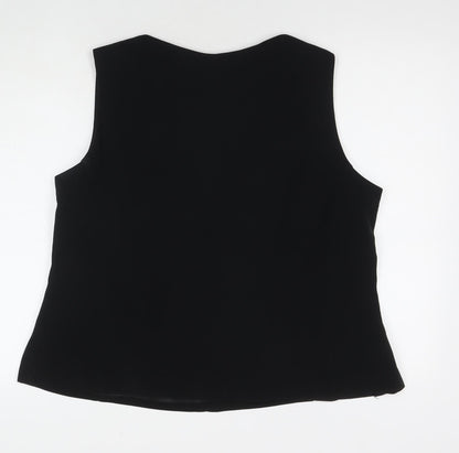 Womens UK Size 22 St Michael Black Basic Tank