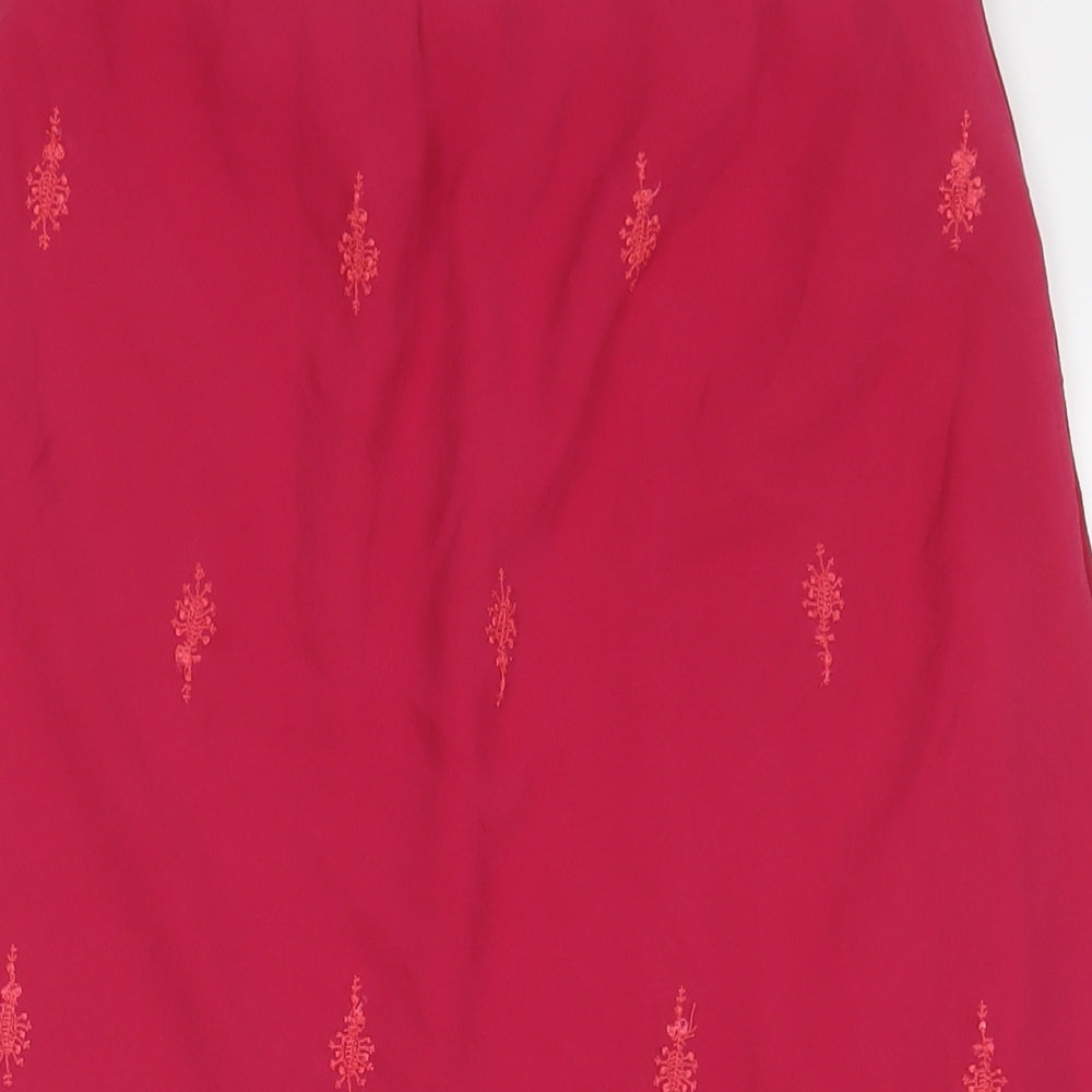 Country Casuals Womens Pink Silk Maxi Skirt Size S