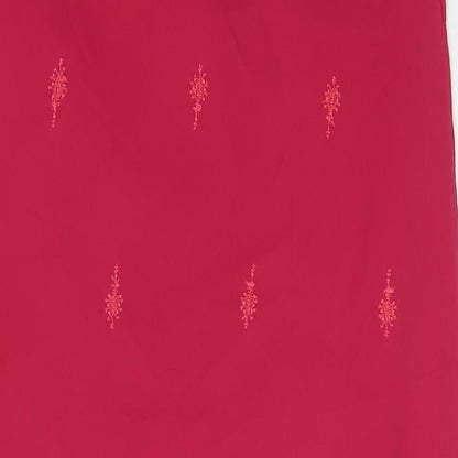 Country Casuals Womens Pink Silk Maxi Skirt Size S