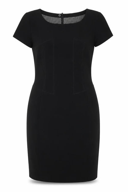Marks and Spencer Womens Black Polyester A-Line Size 10 Round Neck Zip