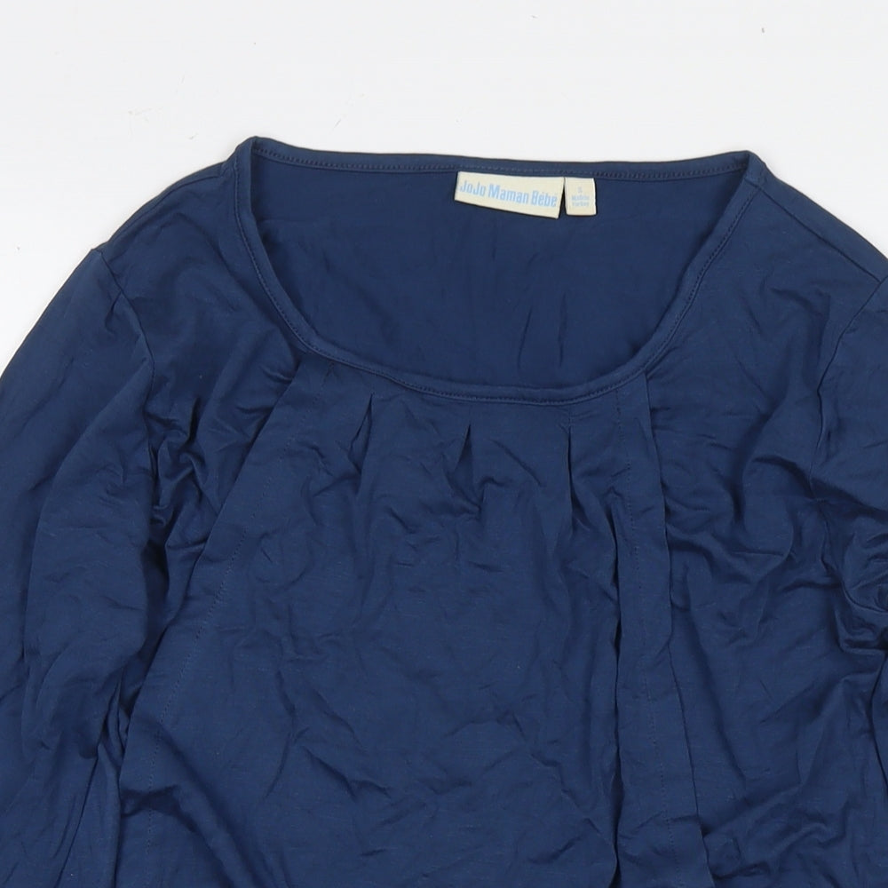 Womens UK Size S JoJo Maman Bébé Blue Basic Blouse