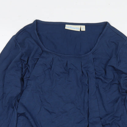 Womens UK Size S JoJo Maman Bébé Blue Basic Blouse