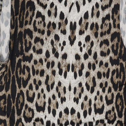 Classics Womens Beige Animal Print Polyester Basic Tank Size 20 V-Neck