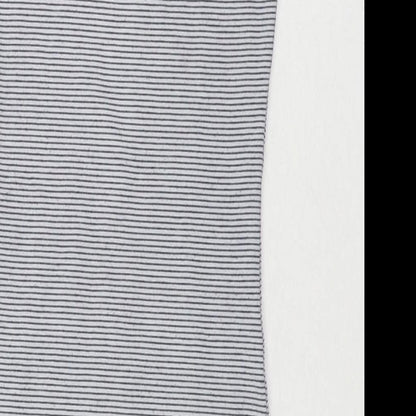 Zara Womens Grey Striped Polyester Bodycon Size S Scoop Neck Pullover