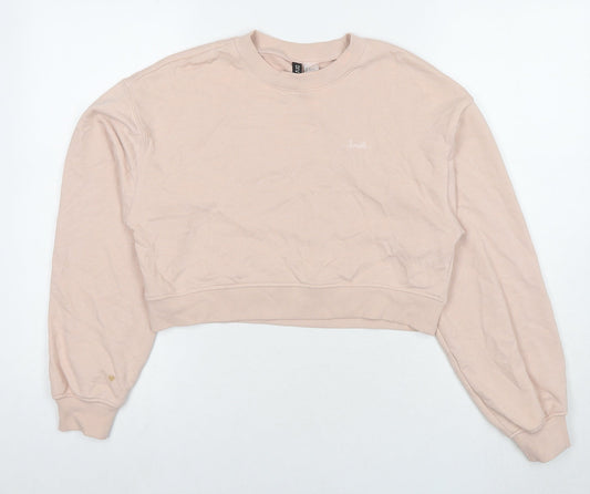 Womens UK Size S Divided by H&M Beige Pullover Sweatshirt