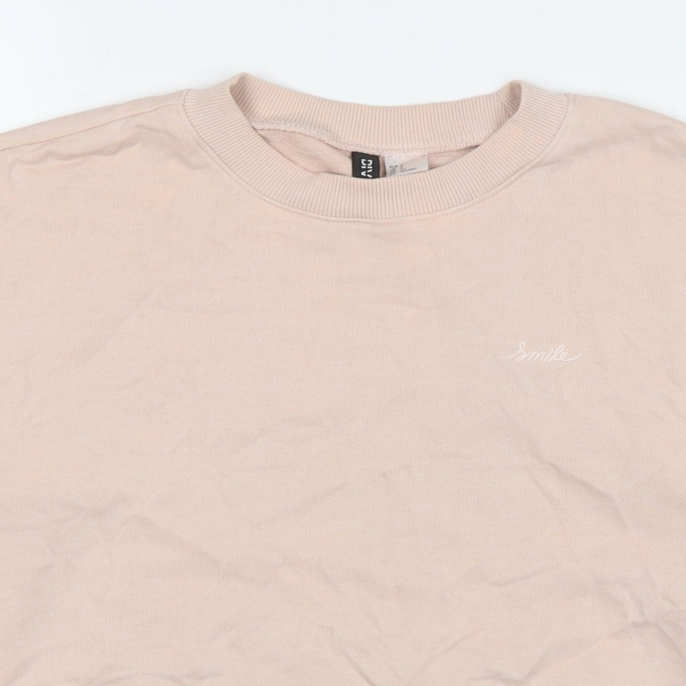Womens UK Size S Divided by H&M Beige Pullover Sweatshirt