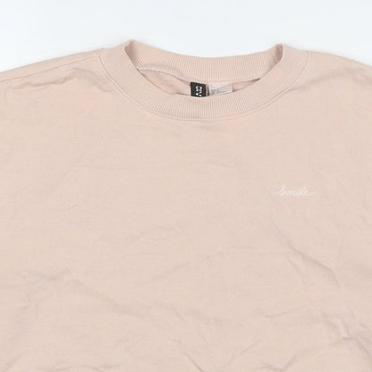 Womens UK Size S Divided by H&M Beige Pullover Sweatshirt
