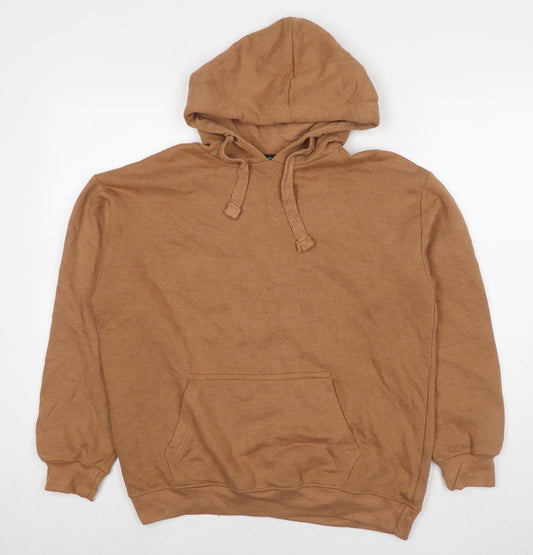 Boohoo Womens Brown Polyester Pullover Hoodie Size M Pullover - Size M/L