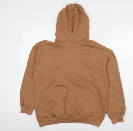 Boohoo Womens Brown Polyester Pullover Hoodie Size M Pullover - Size M/L