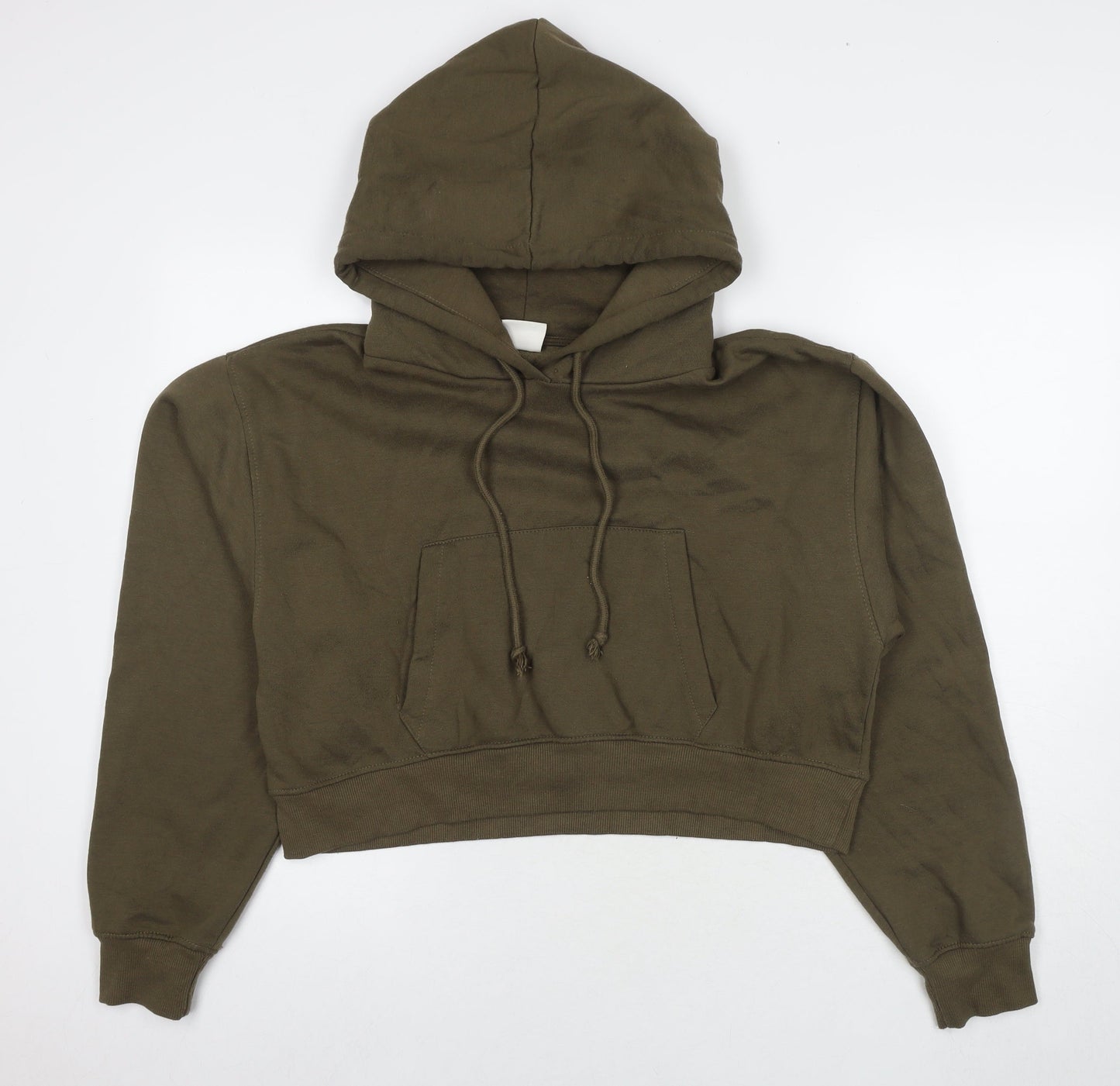Womens UK Size XL Pull&Bear Green Pullover Hoodie