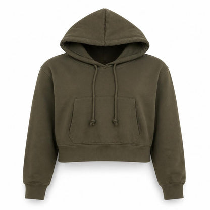 Womens UK Size XL Pull&Bear Green Pullover Hoodie