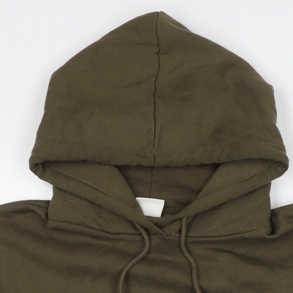 Womens UK Size XL Pull&Bear Green Pullover Hoodie