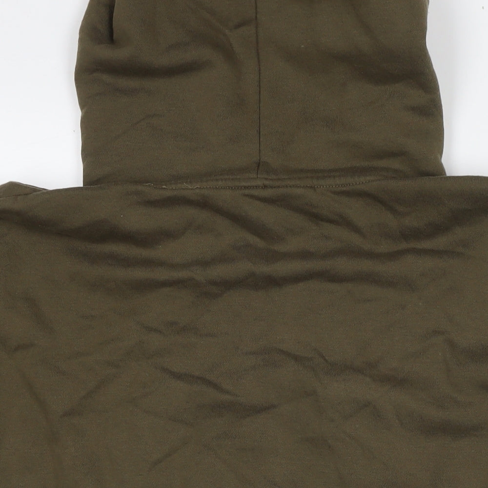Womens UK Size XL Pull&Bear Green Pullover Hoodie