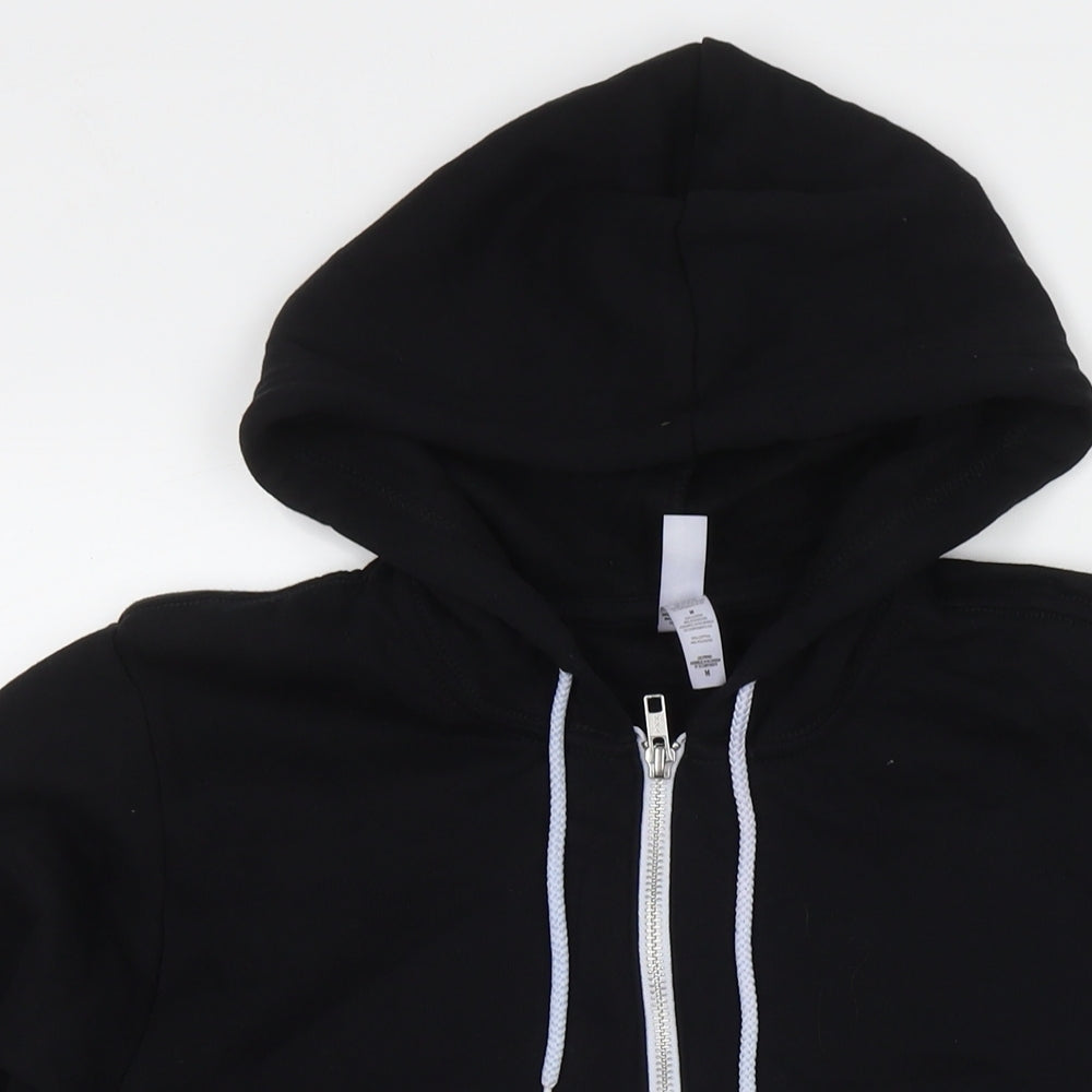 Bella&Canvas Mens Black Cotton Full Zip Hoodie Size M - Where the market connects.