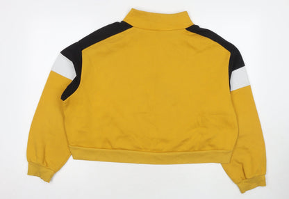 Womens UK Size XL Divided by H&M Yellow Pullover Sweatshirt