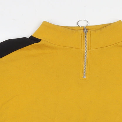 Womens UK Size XL Divided by H&M Yellow Pullover Sweatshirt