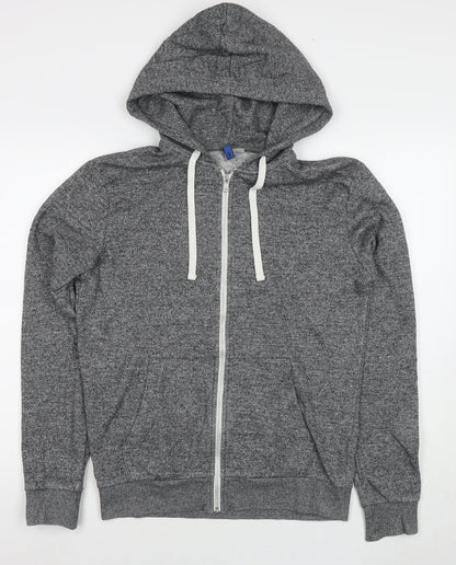 Mens UK Size S Divided by H&M Grey Full Zip Hoodie