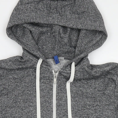 Mens UK Size S Divided by H&M Grey Full Zip Hoodie