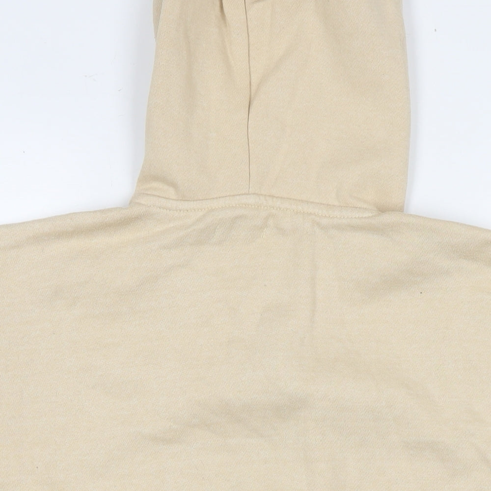 Boohoo Womens Beige Polyester Full Zip Hoodie Size S Zip