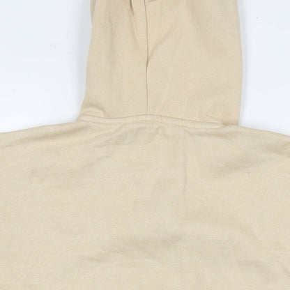 Boohoo Womens Beige Polyester Full Zip Hoodie Size S Zip
