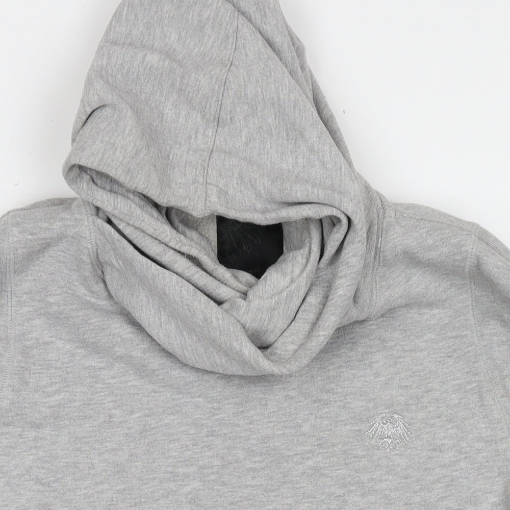 Soviet Black Womens Red Cotton Pullover Hoodie Size L Pullover