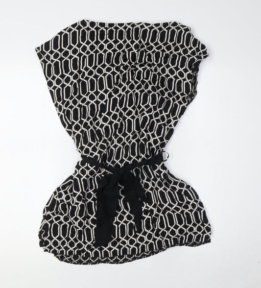 Womens UK Size 14 Country Casuals Black Basic Button-Up