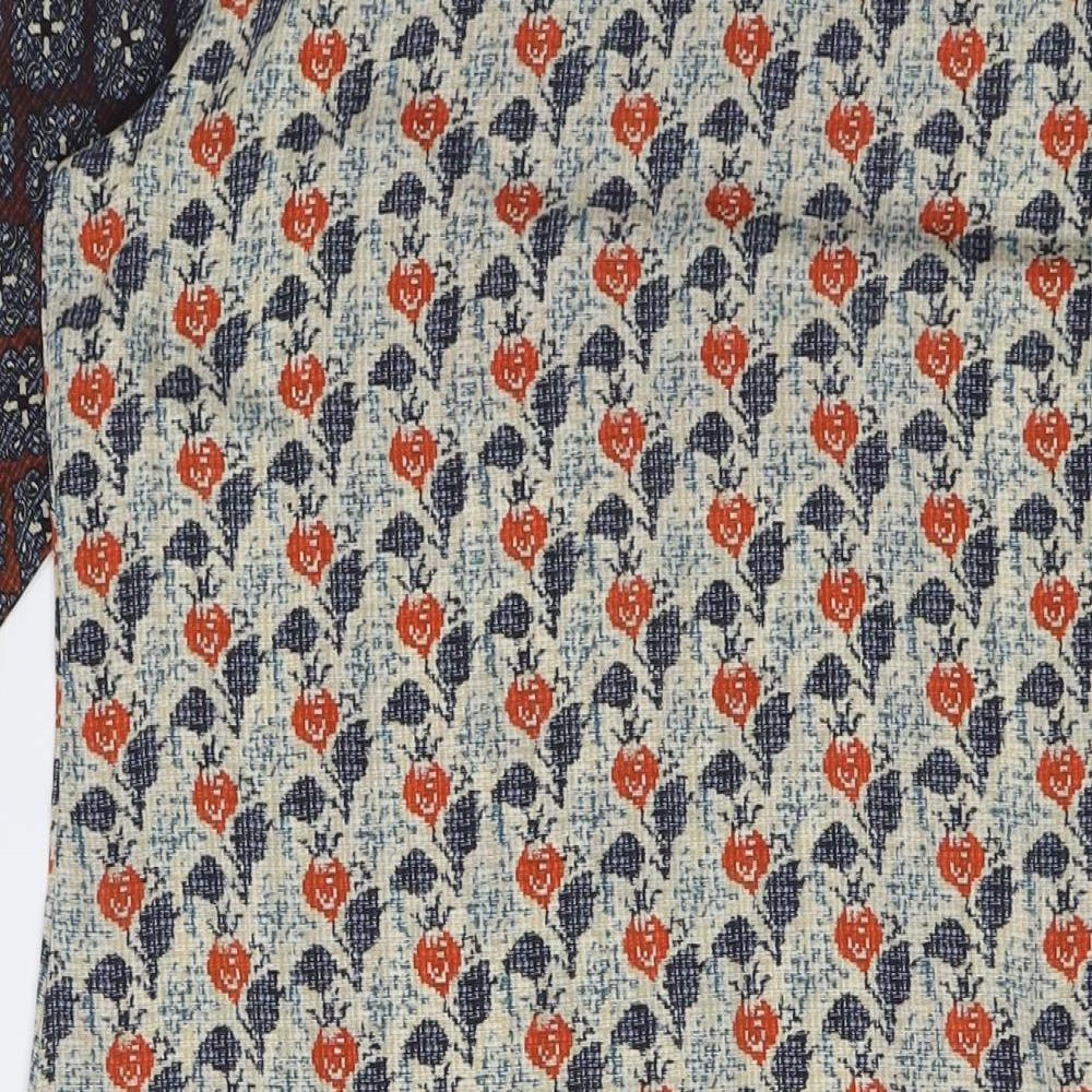 FusionBeats Womens Multicoloured Polyester Tunic Blouse Size S Round Neck