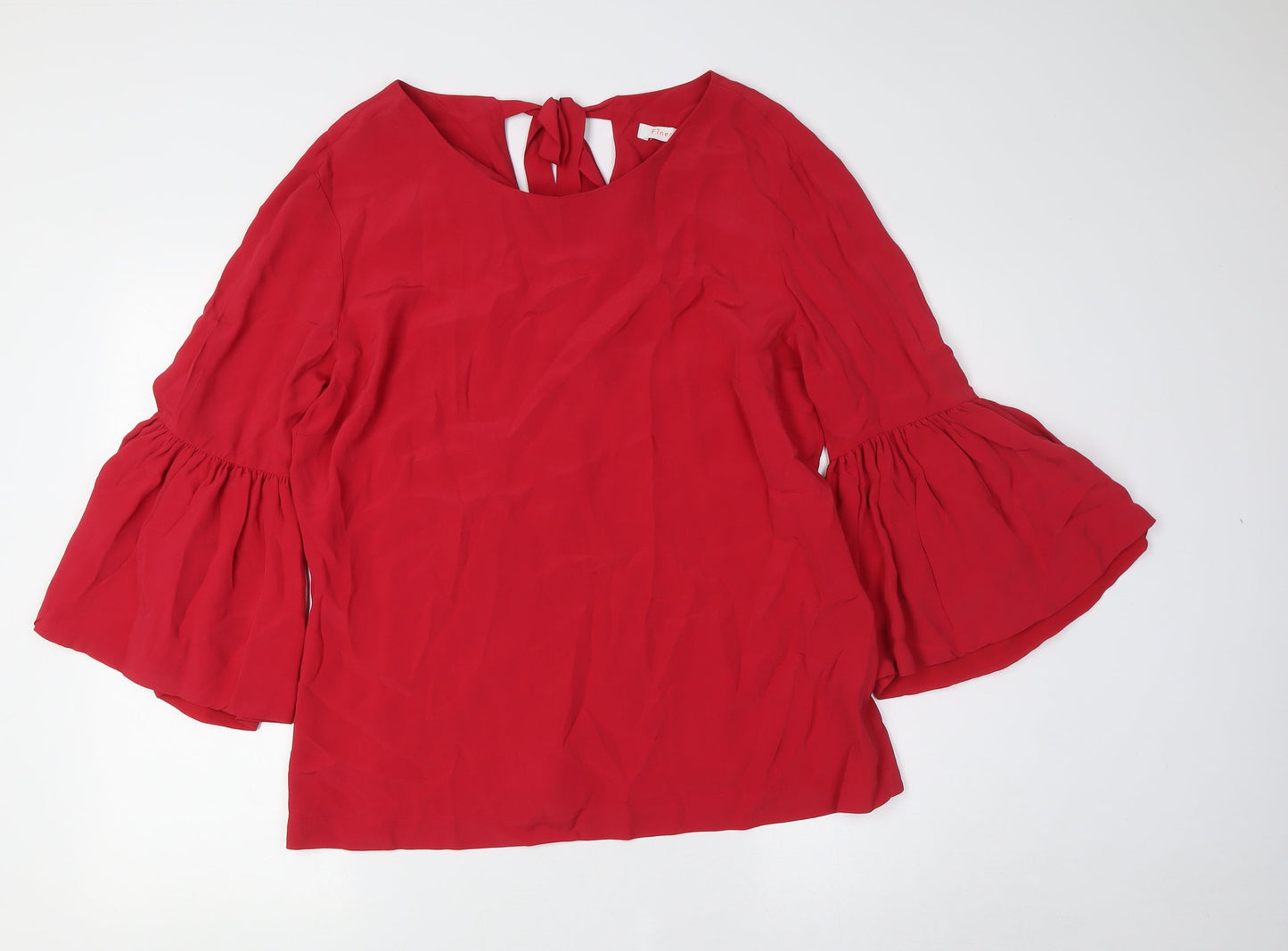 Womens UK Size 12 Finery Red Basic Blouse