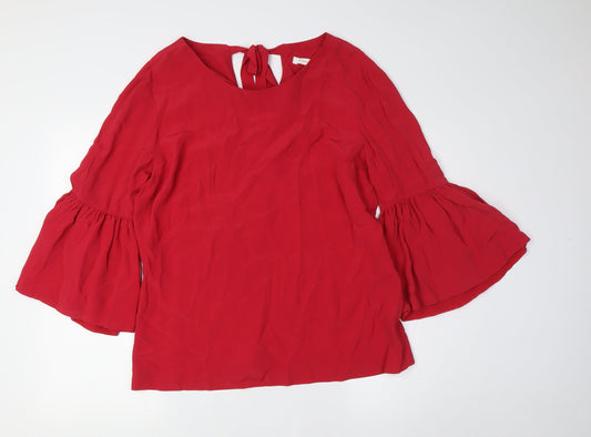 Womens UK Size 12 Finery Red Basic Blouse