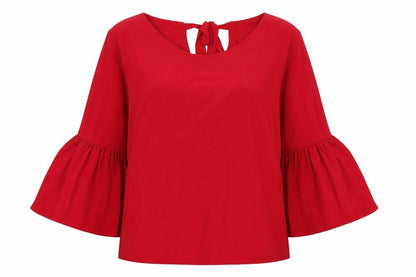 Womens UK Size 12 Finery Red Basic Blouse