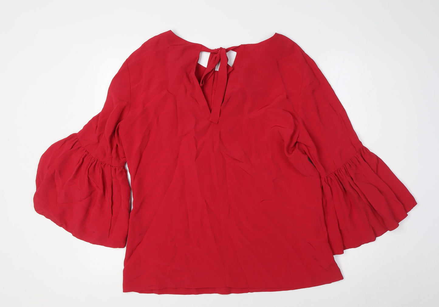 Womens UK Size 12 Finery Red Basic Blouse