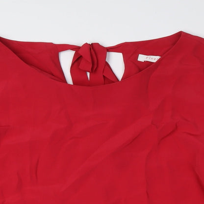 Womens UK Size 12 Finery Red Basic Blouse