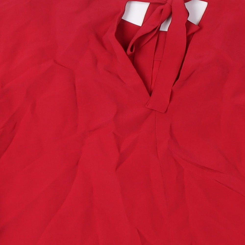 Womens UK Size 12 Finery Red Basic Blouse