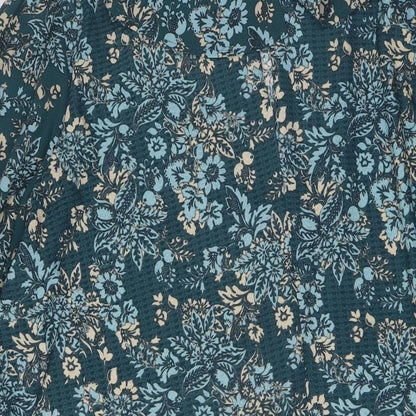 NEXT Womens Green Polyester A-Line Size 20 Round Neck - Ruffled Collar