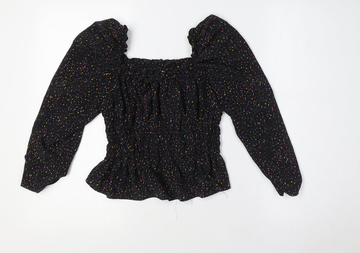 Womens UK Size 4 Topshop Multicoloured Basic Blouse