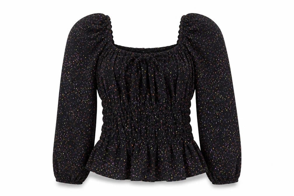 Womens UK Size 4 Topshop Multicoloured Basic Blouse