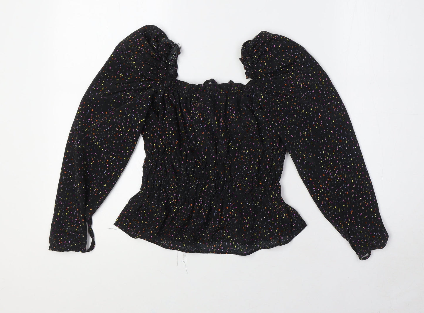 Womens UK Size 4 Topshop Multicoloured Basic Blouse