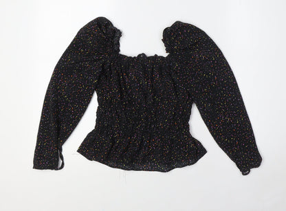 Womens UK Size 4 Topshop Multicoloured Basic Blouse