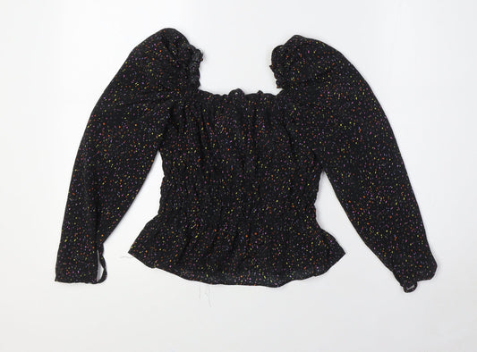 Womens UK Size 4 Topshop Multicoloured Basic Blouse