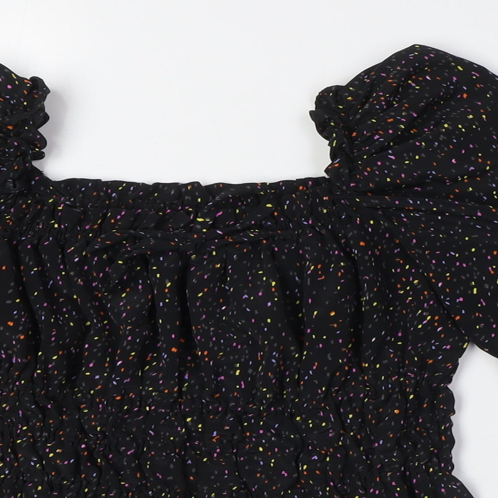 Womens UK Size 4 Topshop Multicoloured Basic Blouse